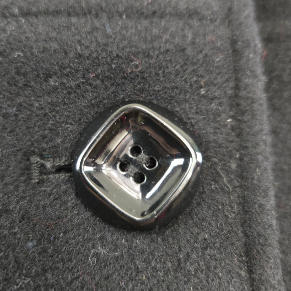 Worthington Black Wool Blend Button Front Winter Dress Coat Size Large NWT - Picture 7 of 11